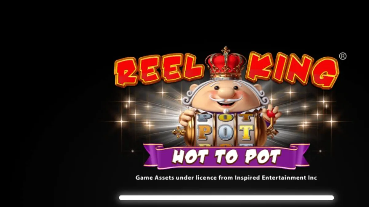 Tampilan visual slot Reel King: Hot to Pot dengan nuansa kerajaan dan simbol buah klasik.