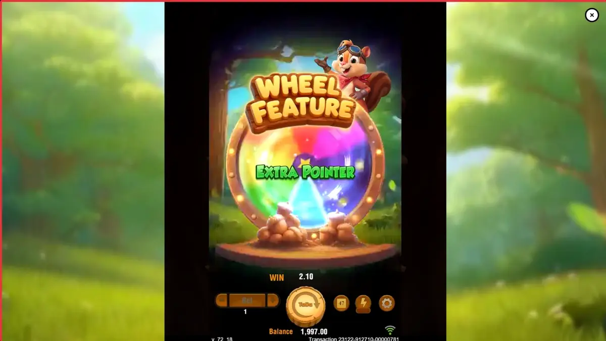 Tampilan visual slot 3 Fortune Nuts dengan tema hutan dan tupai